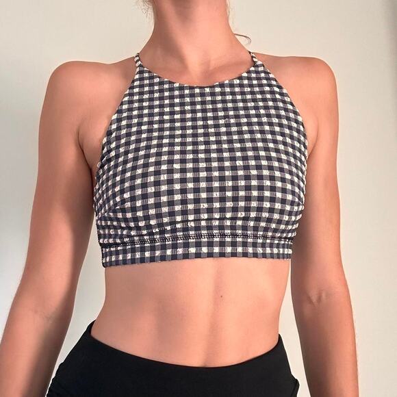 Gingham high neck open - Picture 7 of 8
